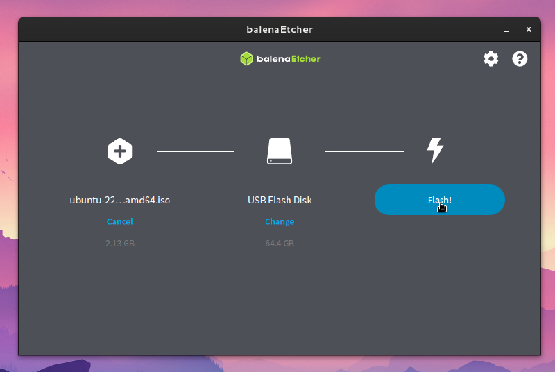 Click Flash and wait for it to finish