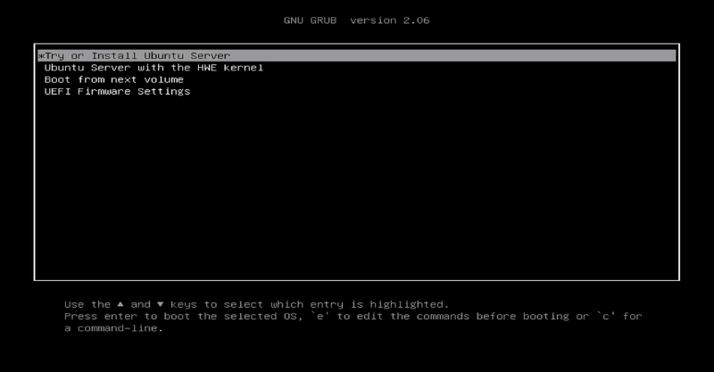 Grub boot menu