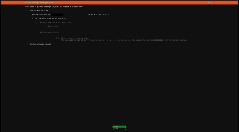 Select disk